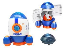 Brinquedo Foguete C/ Astronauta Espacial Cápsula Fricção