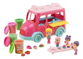 Brinquedo Food Truck Diver Massa Divertoys Lançamento 2026 Boneca 2 Massinhas Chef