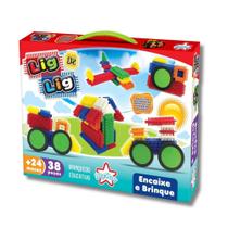 Brinquedo formas de montar lig lig jr 38 pecas - big star