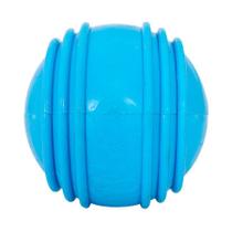 Brinquedo Furacão Pet Bola de Borracha Maciça Azul com Friso para Cães - 8cm