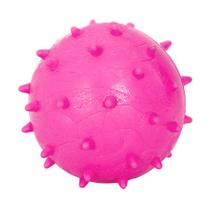 Brinquedo Furacão Pet Bola de Borracha Maciça Mamona Rosa para Cães - Tamanho M