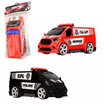 Brinquedo Furgão Polícia e Bombeiro 592 Modelos Sortidos BS Toys