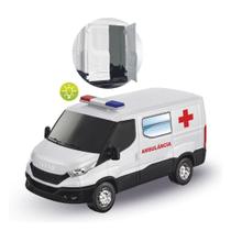 Brinquedo Furgão Van Resgate Ambulância Iveco Daily