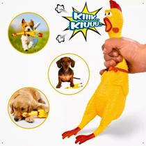 Brinquedo Galinha Borracha Para Cães Mordedor Com Apito Brinquedo Galinha Borracha Para Cães Mordedor Com Apito