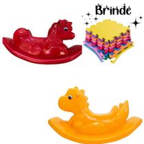 Brinquedo Gangorra Unicórnio e Dino - Playground com Tatames Grátis Brinquedo Gangorra Unicórnio e Dino - Playground com Tatames Grátis