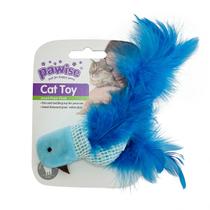 Brinquedo Gato Catnip 100 Natural Pássaro Azul Pawise Estimula e Relaxa o Pet