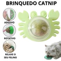 Brinquedo Gato Parede Catnip Para Gatos Erva Catinip Natural Interativo Pet Bolinha Adesiva Felino