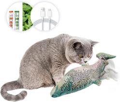 Brinquedo Gato Peixe Elétrico com Catnip - TUDO PARA PATAS