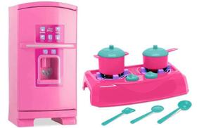 Brinquedo Geladeira Sonho De Menina + Cozinha Fogãozinho