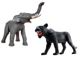 Brinquedo Gigantes da Natureza - Elefante e Pantera - Diversão garantida