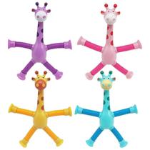 Brinquedo girafa estica puxa e gruda anti estresse 3 unidades - Smart