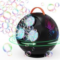 Brinquedo giratório LED recarregável de 360 Bubble Machine Weilim