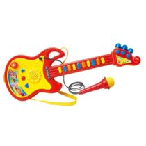 Brinquedo guitarra com microfone - som luz e música dm toys
