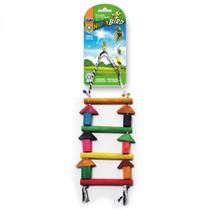 Brinquedo Happy Bird Escada Colorida 36cm para Papagaio