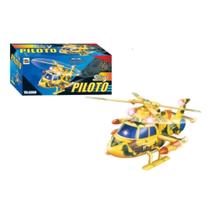 Brinquedo Helicóptero De Plástico A Pilha Com Som E Luzes Bate E Volta