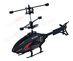 Brinquedo Helicóptero Drone Com Sensor De Mão Black Bird - Polibrinq