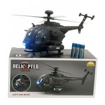 Brinquedo Helicoptero Soldado Ação Luz Som 4 Pilhas Gratis