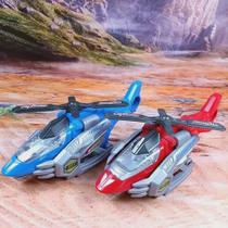 Brinquedo Helicóptero Transforma Robo Som Luzes