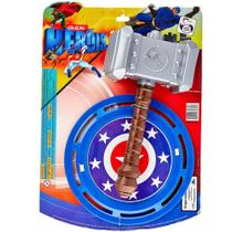 Brinquedo herois - martelo/escudo 7896464706892