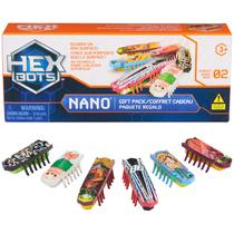 Brinquedo HEX BOTS Nano Pack com 6 Robôs Vibratórios para Crianças