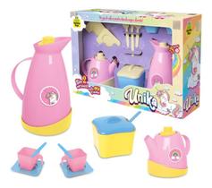 Brinquedo Hora Do Café C/ Garrafa Unika Samba Toys Cor Rosa Brinquedo Hora Do Café C/ Garrafa Unika Samba Toys Cor Rosa