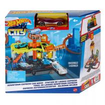 Brinquedo Hot Wheels City Downtown Express Car Wash HDR27 - Mattel