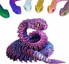 Brinquedo impresso em 3D Snake Animals Movable Joint Fidget Toy Purple Brinquedo impresso em 3D Snake Animals Movable Joint Fidget Toy Purple
