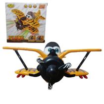 Brinquedo Infantil Avião de Guerra Com Efeitos Sonoros e Led