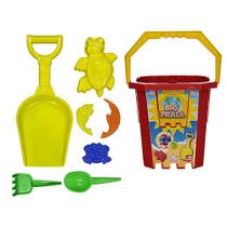 Brinquedo Infantil Balde De Praia Para Brincar Big Star 8 Pç Brinquedo Infantil Balde De Praia Para Brincar Big Star 8 Pç