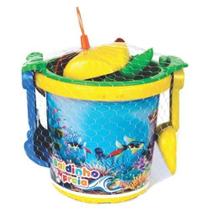 Brinquedo Infantil Baldinho Praia 7 Peças World Blocks