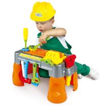 Brinquedo Infantil Bancada De Ferramentas Com Capacete Maral
