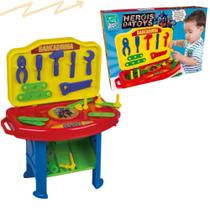 Brinquedo Infantil Bancada Mesa De Ferramentas 60 cm e 31 pçs