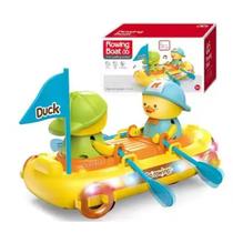 Brinquedo Infantil Barco Com 2 Patos Boat Musical Luz Bate E Volta.