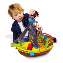 Brinquedo Infantil Barco Pirata Com Acessórios Maral