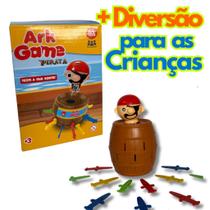 Brinquedo Infantil Barril Pirata Original Grande Jogo Interativo Mesa GRANDE