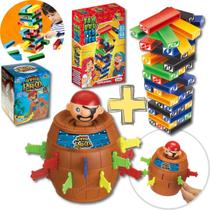 Brinquedo infantil barril pirata + tombou perdeu original grande jogo interativo de mesa tabuleiro educativo kit para criança - envio imediato Brinquedo infantil barril pirata + tombou perdeu original grande jogo interativo de mesa tabuleiro educativo kit para criança - envio imediato