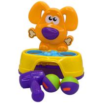 Brinquedo Infantil Bate Dog com 2 Bolinhas e Martelo para Crianças