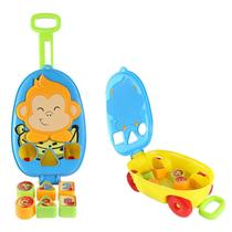 Brinquedo Infantil Baú Didático Macaquinho com Peças Encaixe Brinquedo Infantil Baú Didático Macaquinho com Peças Encaixe