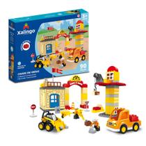 Brinquedo Infantil Bloco de Montar Grande Cidade em Obras 90 Peças Xalingo - 68332 Brinquedo Infantil Bloco de Montar Grande Cidade em Obras 90 Peças Xalingo - 68332