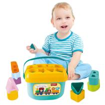 Brinquedo Infantil Blocos de Encaixar Maleta Meus Primeiros Blocos - Multikids Baby