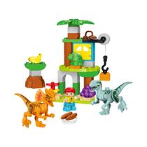 Brinquedo Infantil Blocos de Montar Cubic Jr Parque dos Dinossauros 39 Peças Multikids - BR2248