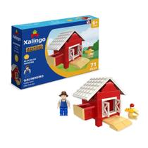 Brinquedo Infantil Blocos de Montar Fazenda Galinheiro 71 peças Xalingo - 28554