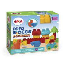 Brinquedo Infantil Blocos de Montar Fofo Blocos Fazendinha 25 peças Elka - 1093 Brinquedo Infantil Blocos de Montar Fofo Blocos Fazendinha 25 peças Elka - 1093