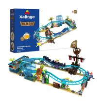Brinquedo Infantil Blocos de Montar Piratas Montanha Russa 671 Peças Xalingo - 16376