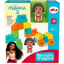 Brinquedo Infantil Blocos Mágicos Disney Moana 2 Elka