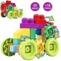 Brinquedo Infantil Blocos Montar 30 Peças Grande e Colorido - Dismat