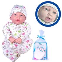 Brinquedo Infantil Boneca Bebê Reborn Presente Criança Menina 3 4 anos Nenem com Touca e Fralda Brinquedo Infantil Boneca Bebê Reborn Presente Criança Menina 3 4 anos Nenem com Touca e Fralda