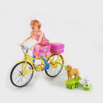 Brinquedo Infantil Boneca De Bicicleta 2 Cachorros De Skate (Amarelo) Brinquedo Infantil Boneca De Bicicleta 2 Cachorros De Skate (Amarelo)