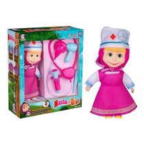 Brinquedo Infantil Boneca Masha Enfermeira com Acessórios Masha e o Urso - Cotiplas - 2570