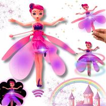 Brinquedo Infantil Boneca Menina Fadinha Voadora Recarregável Com Sensor e Luzes Brinquedo Infantil Boneca Menina Fadinha Voadora Recarregável Com Sensor e Luzes